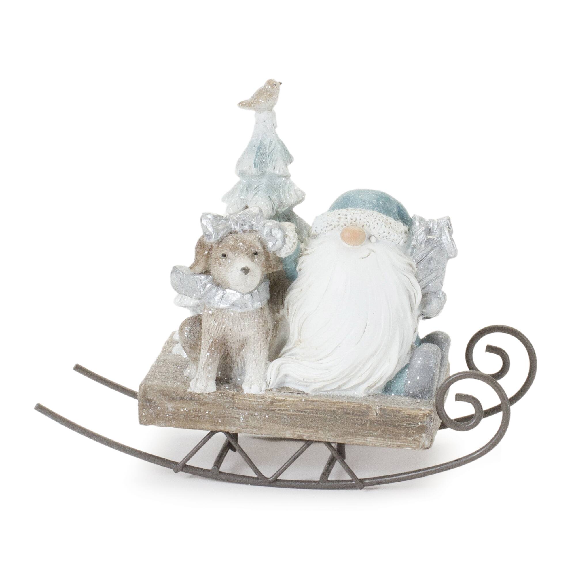 Gnome on Sled Figurine Set